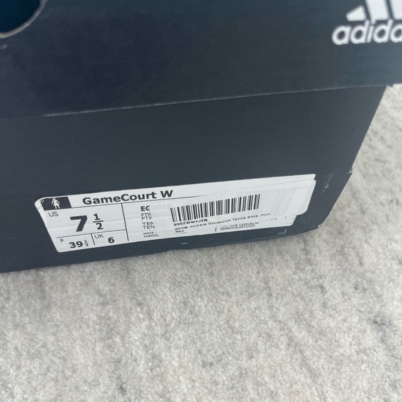 NEW Adidas 7.5 Women's Game Court Tennis Shoes Sneakers White Cream New in Box - Picture 5 of 6